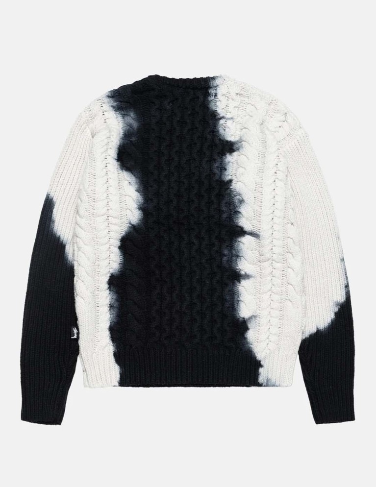 Sudadera STUSSY tie dye fisherman sweater black 