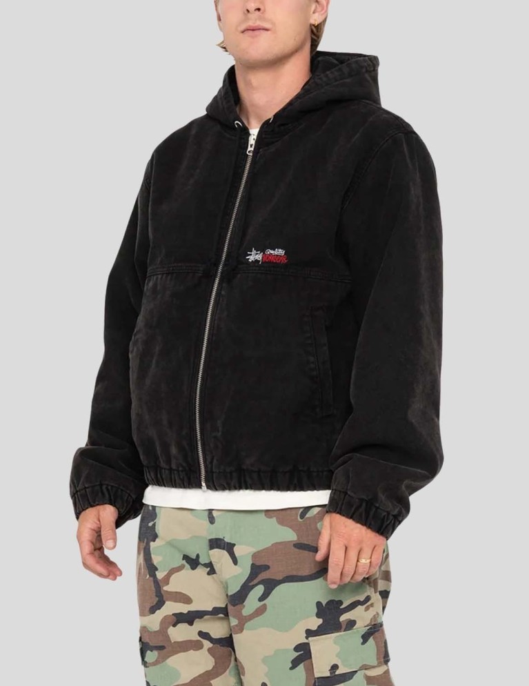 Chaqueta STUSSY canvas insulated work jacket black