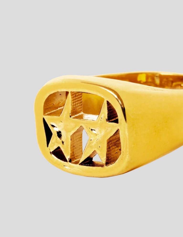Accesorios TWOJEYS framed ring  gold