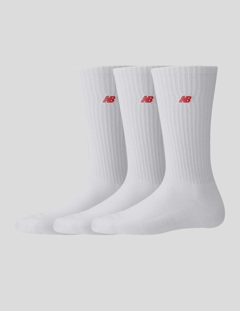 Calcetines NEW BALANCE patch crew 3 pack socks white