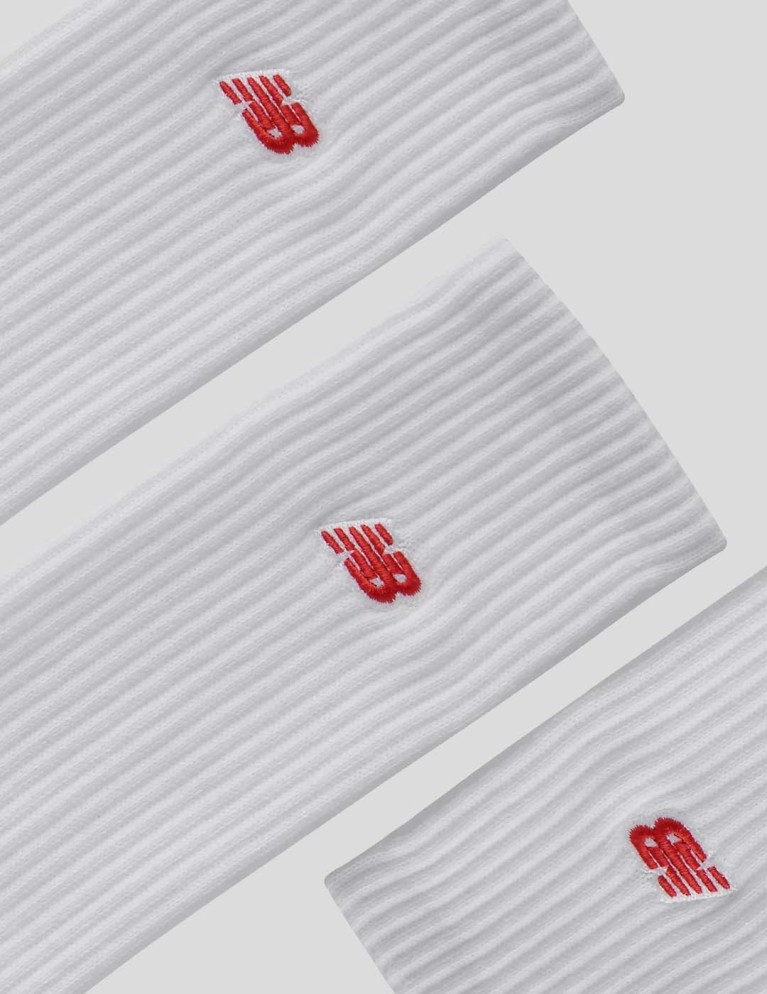 Calcetines NEW BALANCE patch crew 3 pack socks white