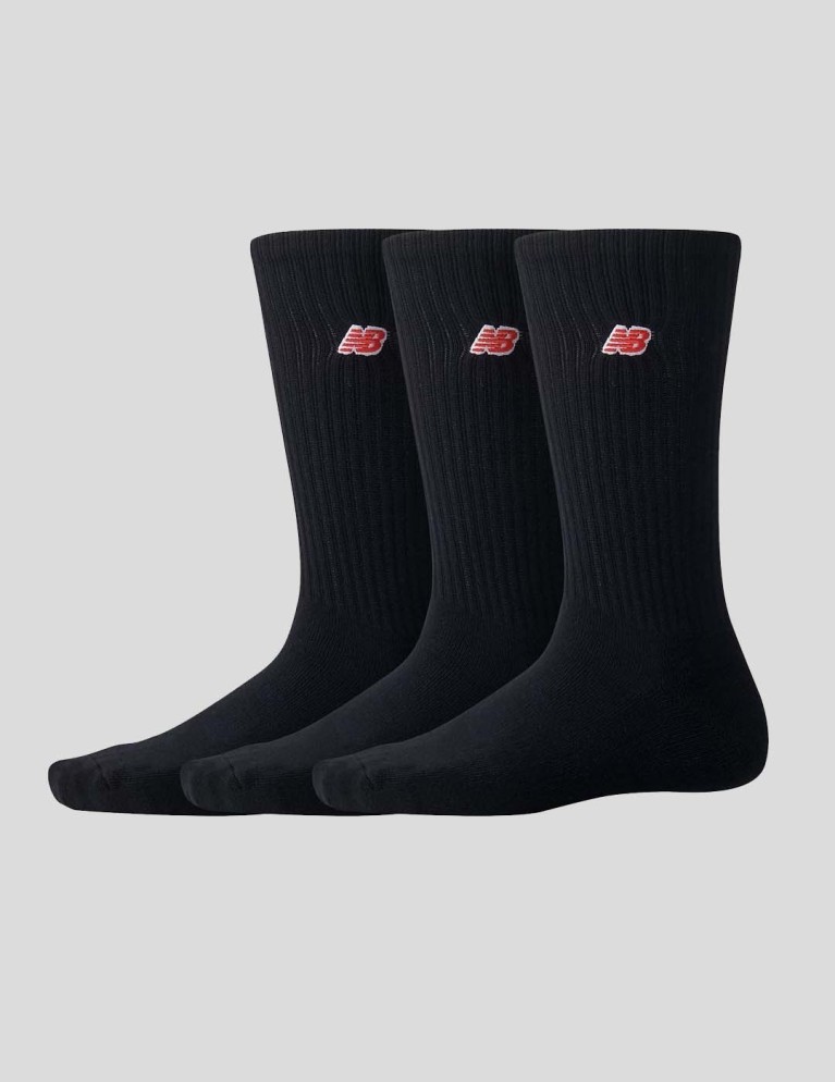 Calcetines NEW BALANCE patch crew 3 pack socks black
