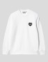 Sudadeira CARHARTT WIP heart bandana sweatshirt white/black/stone washed