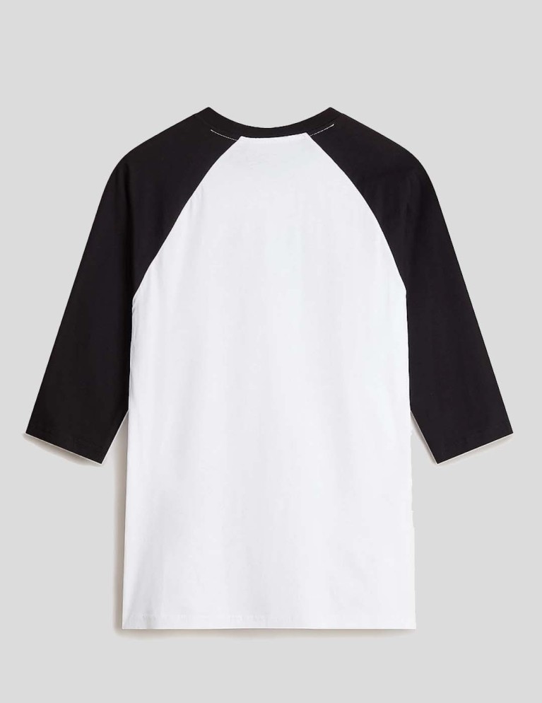 Camiseta VANS  style 76 raglan tee white/black