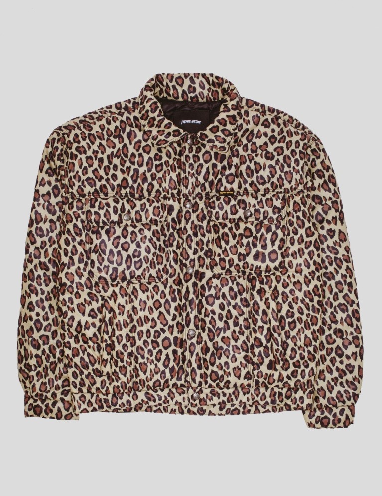 Chaqueta FUCKING AWESOME  nylon oversized trucker jacket leopard