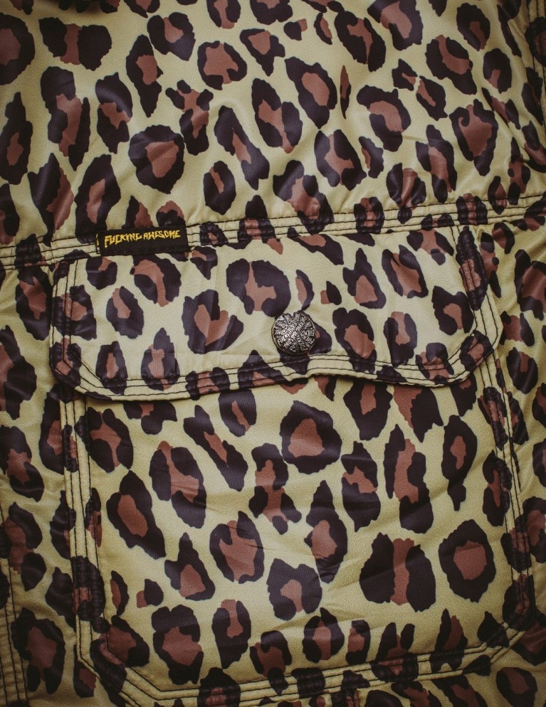 Chaqueta FUCKING AWESOME  nylon oversized trucker jacket leopard
