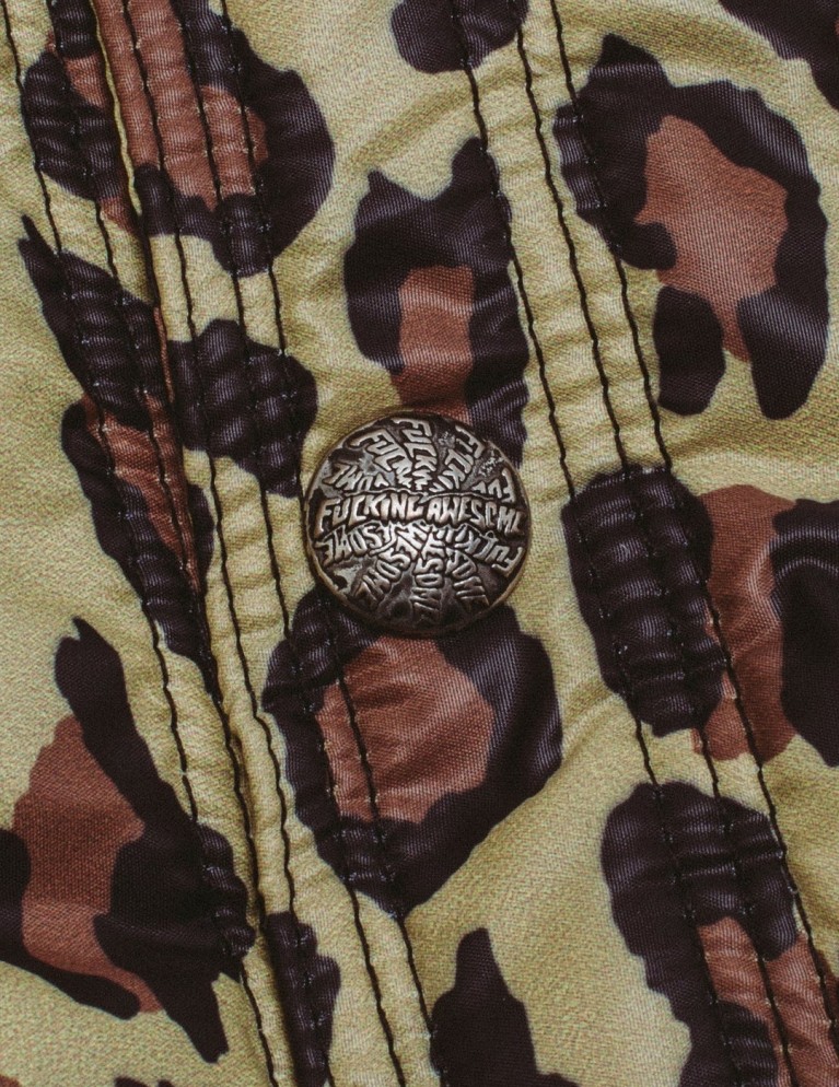 Chaqueta FUCKING AWESOME  nylon oversized trucker jacket leopard