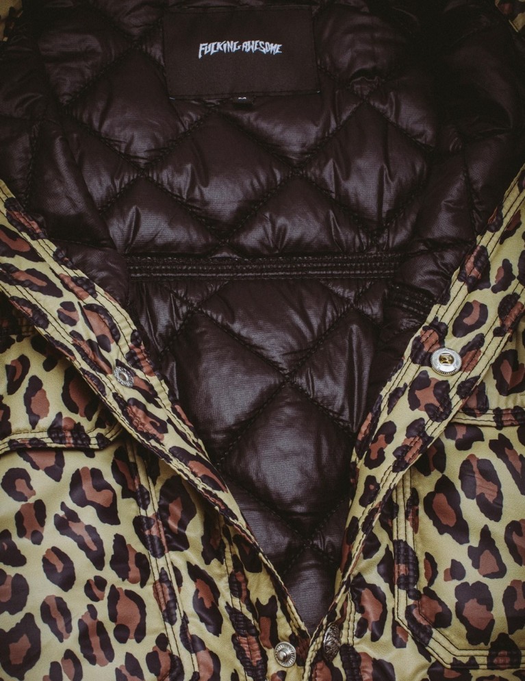Chaqueta FUCKING AWESOME  nylon oversized trucker jacket leopard