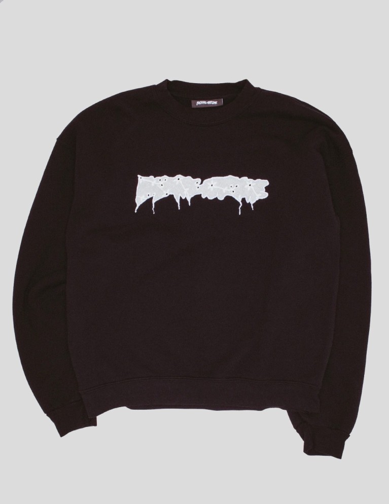 Sudadera FUCKING AWESOME  doily stamp crewneck black