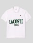 T-shirt LACOSTE original fit graphic polo blanc