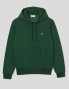 Felpa LACOSTE con cappuccio in cotone verde
