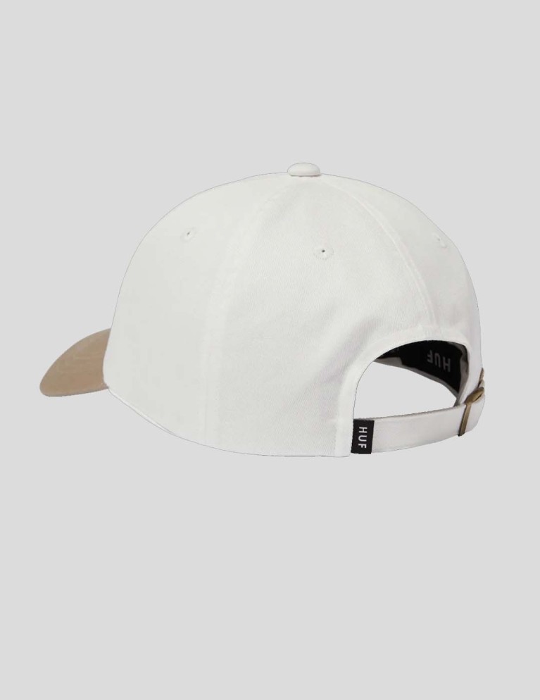 Gorra HUF long shot cv 6 panel hat white