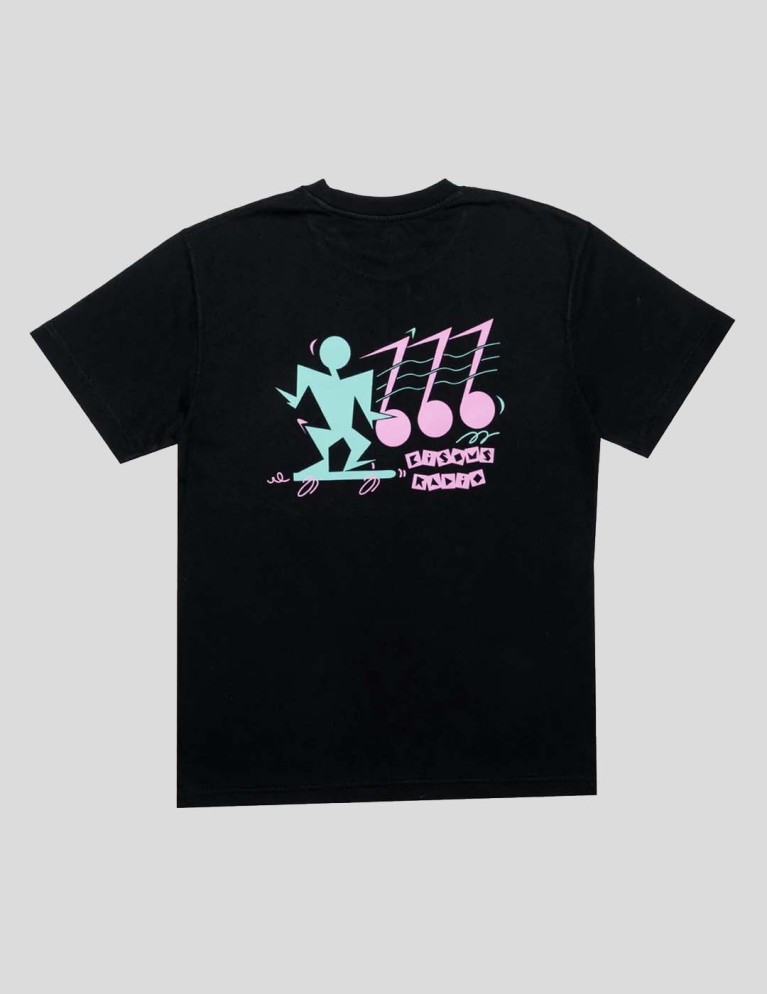 Camiseta BISOUS SKATEBOARDS radio skate tee black