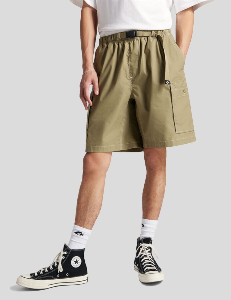 Shorts CONVERSE utility baggy short mossy sloth- olive/white