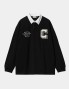 CARHARTT WIP brown ducks rugby shirt black