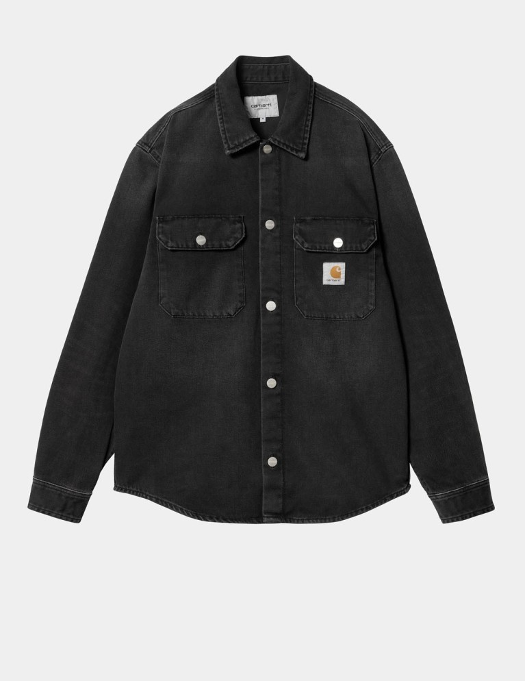 Camisa CARHARTT WIP  harvey shirt jacket black